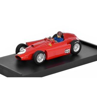 Ferrari D50 #1 GP Británie 1956 s figurkou J.M.Fangio 1:43 - Brumm  Ferrari D 50 No.1 Britská Grand Prix 1956 - kovový model auta