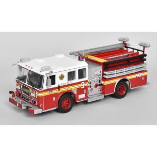 Seagrave New York fire department Chinatown hasiči 1:43 - Edicola časopis s modem Seagrave Hasičský sbor v New Yorku - kovový model auta