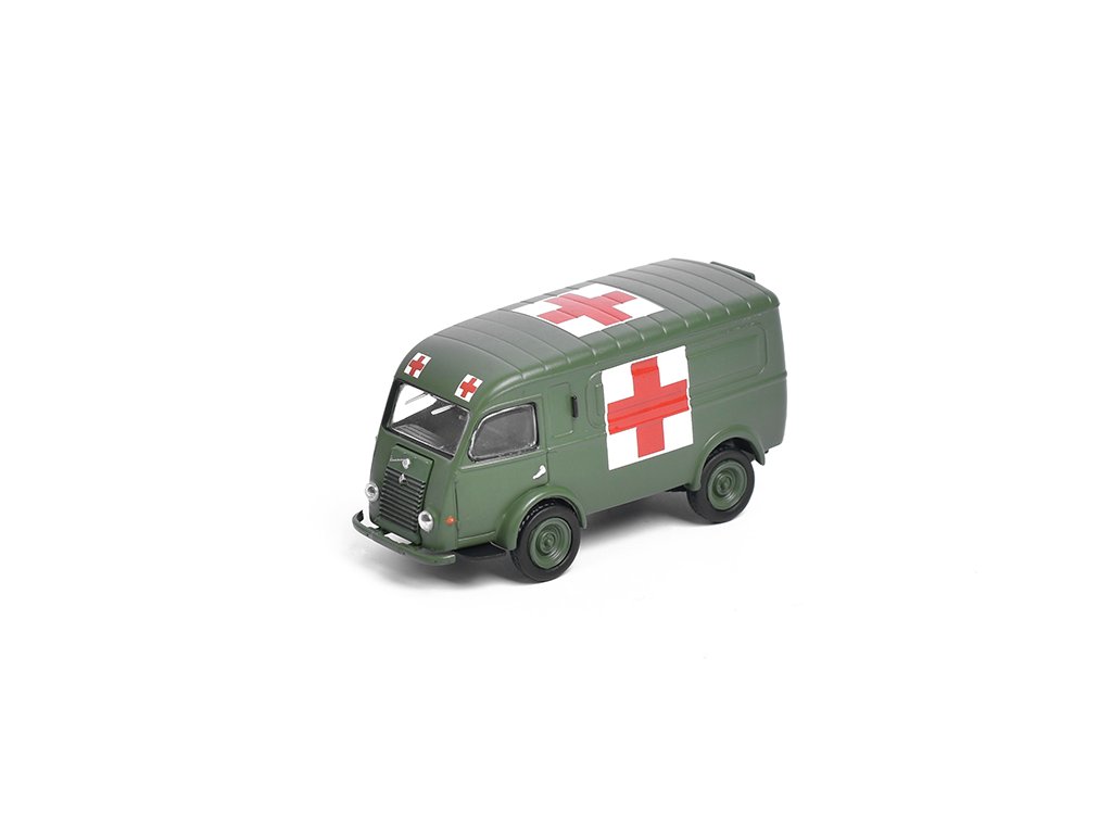 Renault 1000 kg 1950 Vojenská ambulance 1:87 - Brekina Renault 1000kg Militärambulanz - kovový model auta