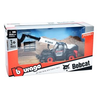 Bobcat T40.180SLP s paletizační vidlicí 1:50 černá - Bburago Bobcat T40 180 SLP s paletizační vidlicí - kovový model auta