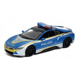 BMW i8 Coupe 2018 Policie 1:43 - MOTORMAX BMW i8 Coupe 2018 Polizei - kovový model auta