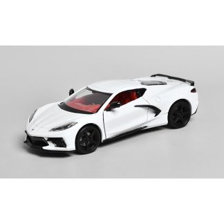 Chevrolet Corvette C8 Stingray 2020 bílá 1:24 - MOTORMAX BAZAROVÉ ZBOŽÍ Chevrolet Corvette C8 Stingray 2020 - kovový model auta