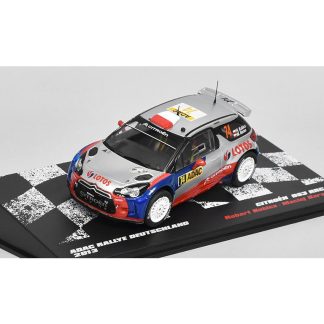 Citroen DS3 RRC ADAC Rallye Německo 2013 1:43 - Rallye automobily časopis s modelem #23 Citroen DS 3 RRC ADAC Rallye Deutschland 2013 - kovový model auta