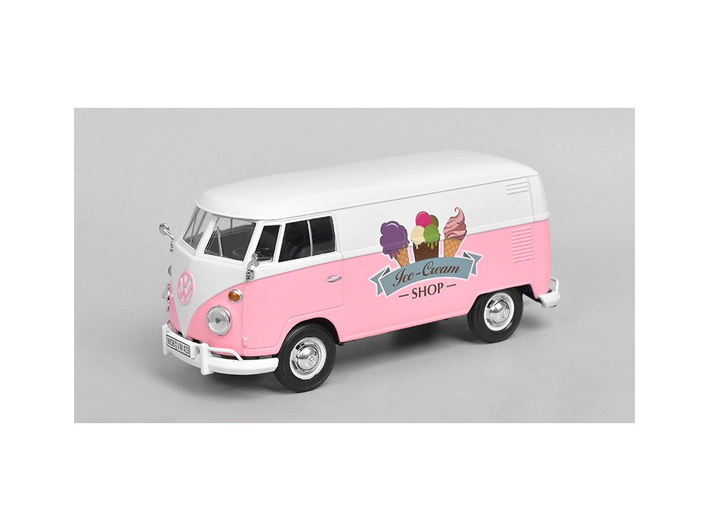 Volkswagen T1 Type 2 Van s chladicím přívěsem 1:24 - MOTORMAX BAZAROVÉ ZBOŽÍ VW Type 2 T1 Dodávka + Chladicí přívěs - kovový model auta