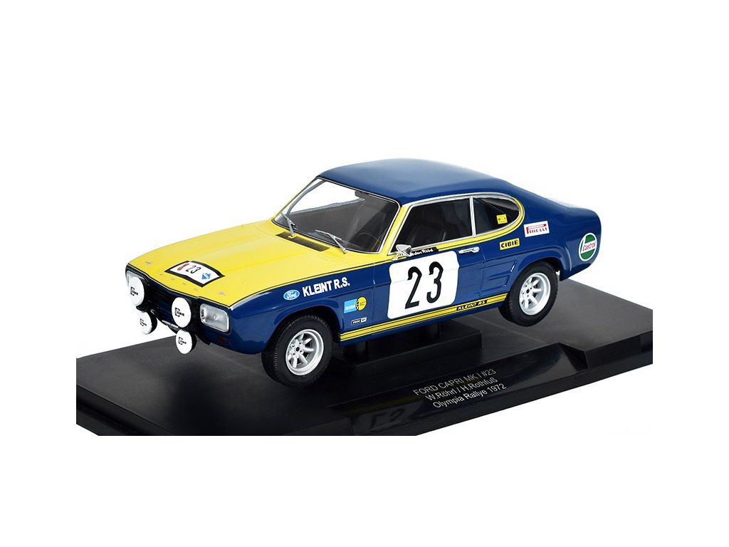 Ford Capri MK1 2600 GT #23 Rallye Olympia 1972 1:18 - MCG Ford Capri MK I 2600 GT No.23 Rallye Olympia 1972 - kovový model auta
