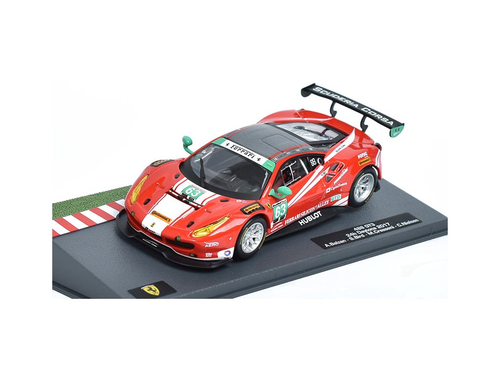 Ferrari 488 GT3 #63 Daytona 2017 1:43 - SpecialC časopis s modelem Ferrari 488 GT3 No.63 24h Daytona 2017 1:43 - kovový model auta
