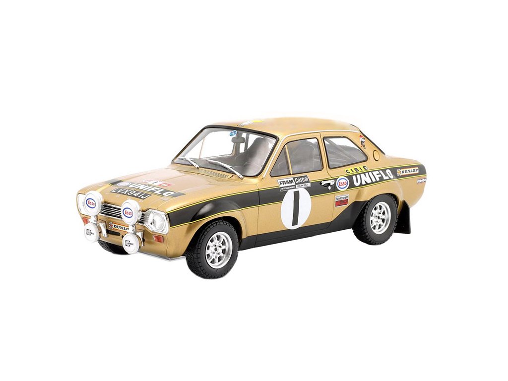 Ford Escort MK I RS 1600 #1 Welsh Rally Clark Porter 1:18 - IXO Models Ford Escort MK 1 RS1600 No.1 Welsh Rally R. Clark, J. Porter 1/18 - kovový model auta