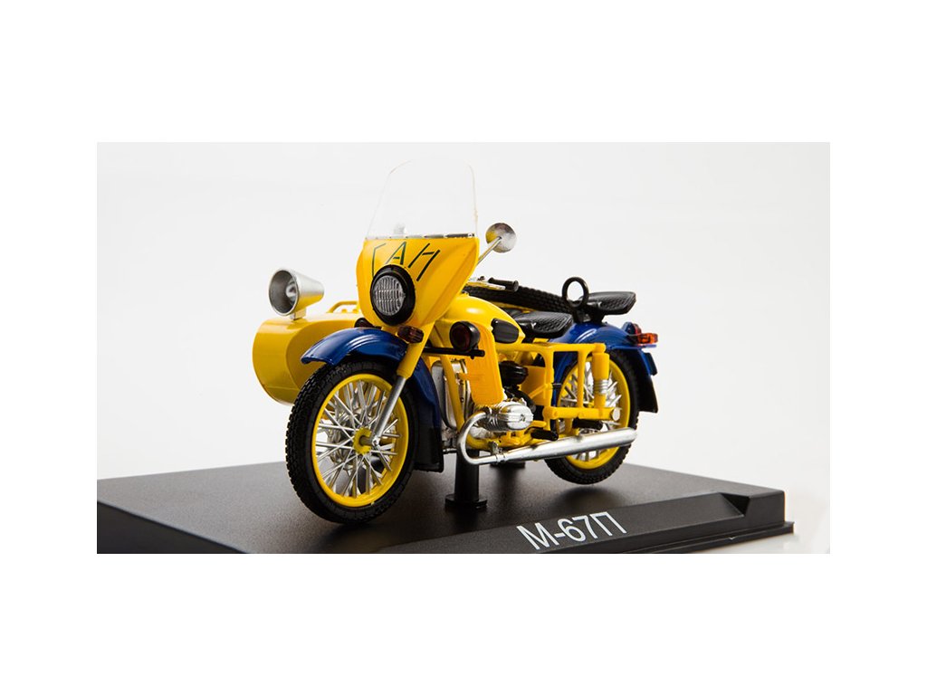 URAL M-67P 1:24 - MODIMIO Collections časopis s modelem Speciální vydání #1 M 67P Ural policejní motorka - model motorky