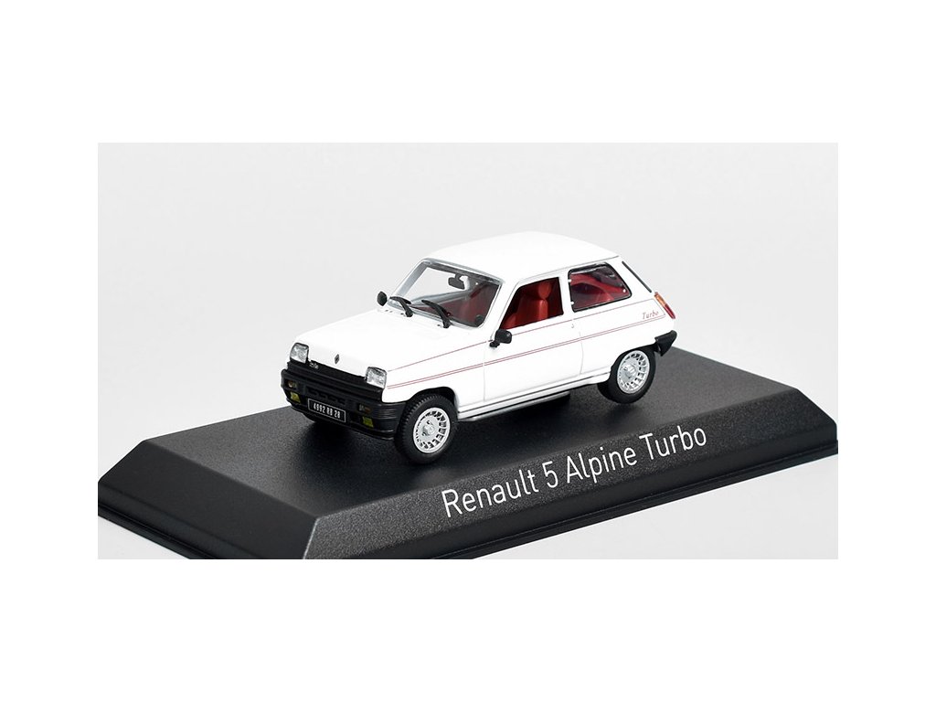 Renault 5 Alpine Turbo 1983 bílá 1:43 - NOREV Renault 5 Alpine Turbo 1983 - kovový model auta
