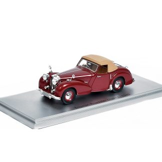 Triumph Roadster Closed 1949 červená 1:43 - Kess Triumph Roadster Closed 1949 - kovový model auta 1/43
