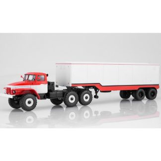 URAL-377S s navěsem ODAZ-935 1:43 - SSM URAL 377S + ODAZ 935 - kovový model auta
