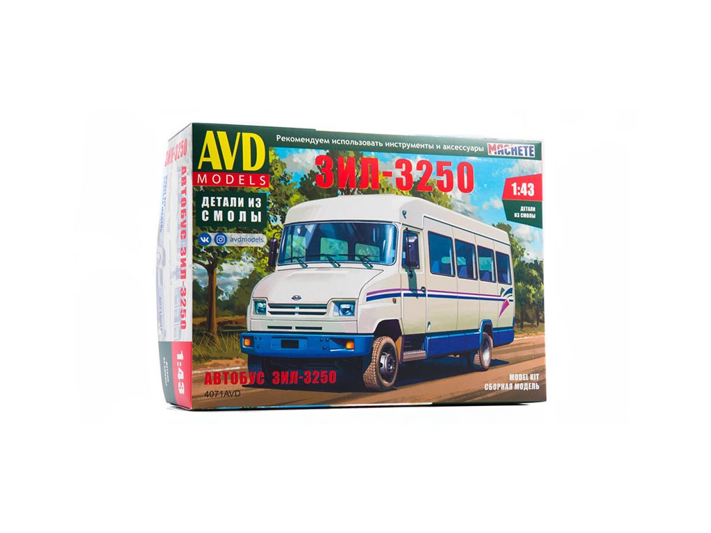 ZIL-3250 autobus 1:43 - AVD ZIL 3250 - stavebnice KIT