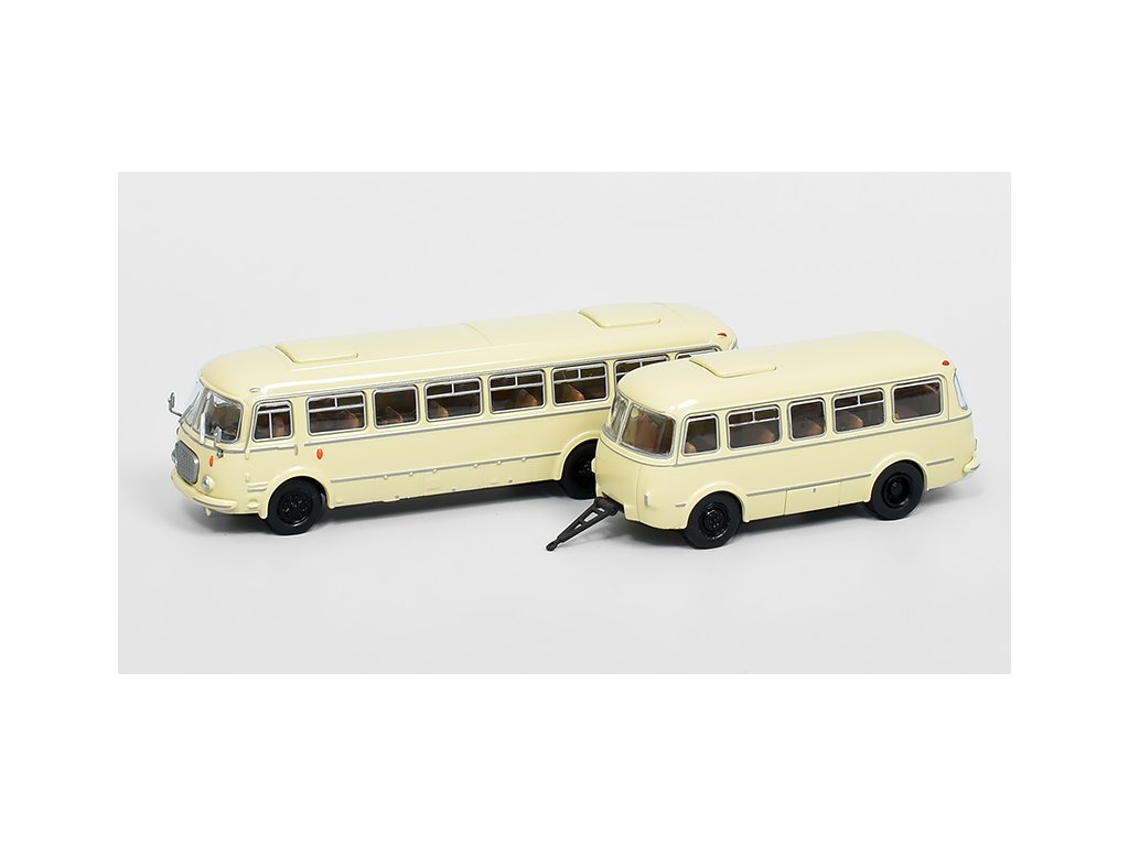 JZS Jelcz 043 s přívěsem P-01 1:87 - Brekina JZS Jelcz-043 s přívěsem P01 - model autobusu 1/87