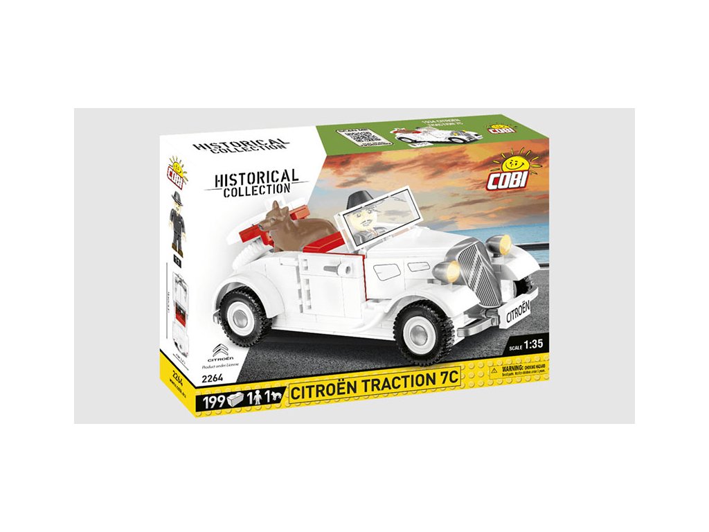 Citroen Traction 7C - stavebnice 1:35 - COBI Francouzské civilní auto Citroen Traction 7 C - Model KIT