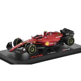 Ferrari F1-75 #55 C. Sainz 1:43 - Bburago Ferrari F1 75 No.55 C.Sainz - kovový model auta
