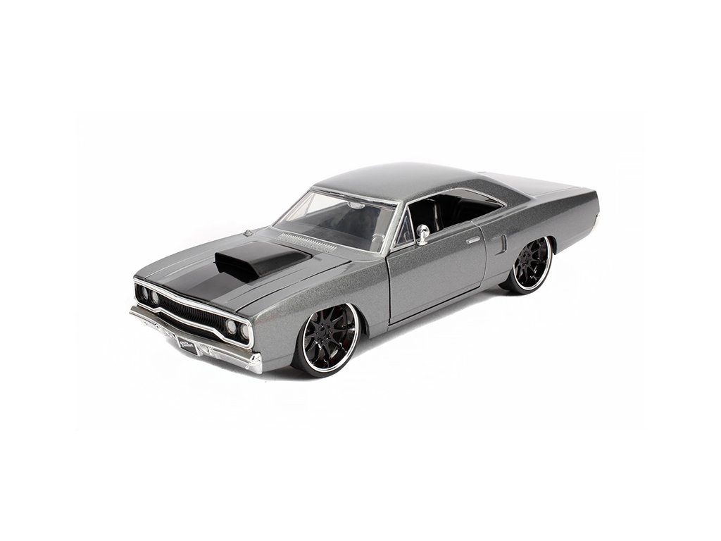 Plymouth Charger 1970 z filmu Fast and Furious 1:24 - Jada Toys Dom's Plymouth Charger Road Runner 1970 z filmu Fast and Furious 8 - kovový model auta