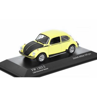 Volkswagen 1303 S Beetle Maggiolino 1:43 - Minichamps VW 1303 S Beetle Maggiolino 1973 Žluto-černý závodník - kovový model