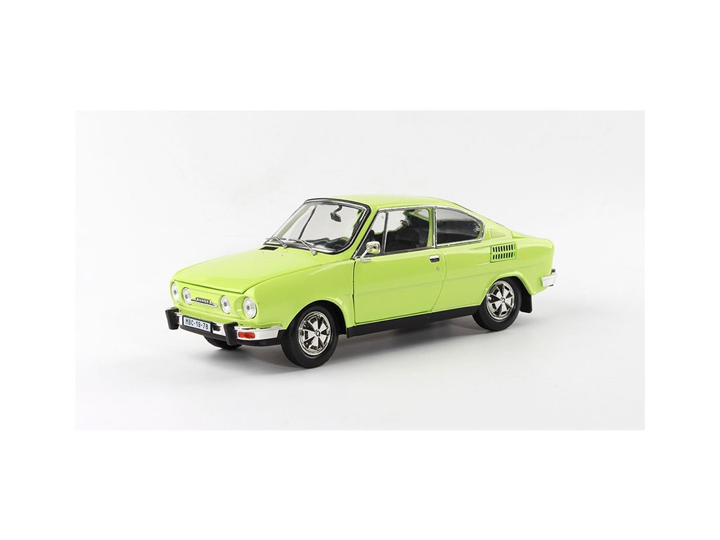 Škoda 110R Coupe 1980 Zelená Lipová 1:18 - Abrex Škoda 110R Coupe 1980 - kovový model auta