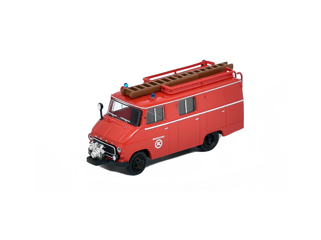 Opel Blitz LF 8 Hasiči Kassbohrer 1:87 - Brekina Opel Blitz LF8 Hasiči Kassbohrer - kovový model auta