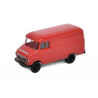 Opel Blitz Box A Hasiči 1:87 - Brekina Opel Blitz Box Wagon A Hasiči Feuerwehr - kovový model auta