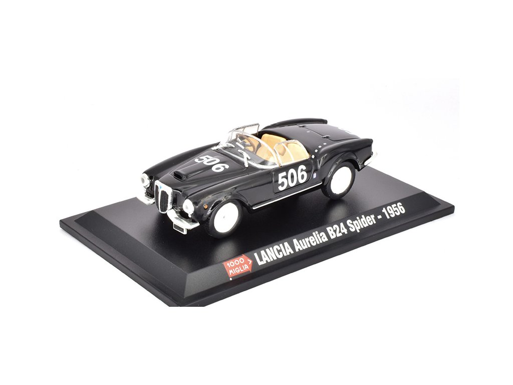 Lancia Aurelia B24 Spider #506 1956 1:43 Hachette časopis s modelem Lancia Aurelia B 24 Spider No.506 1956 - časopis s modelem