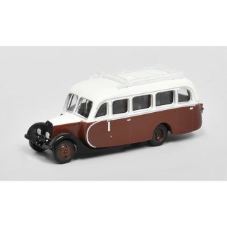 Citroen U23 Autocar 1947 červená 1:87 - Norev Citroen U 23 Autocar 1947 - kovový model autobusu