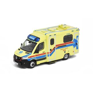 Mercedes-Benz Sprinter Hongkongská Ambulance A504 1:64 - Era Car Mercedes Sprinter Honk Kong Ambulance A 504 - kovový model auta 1/64