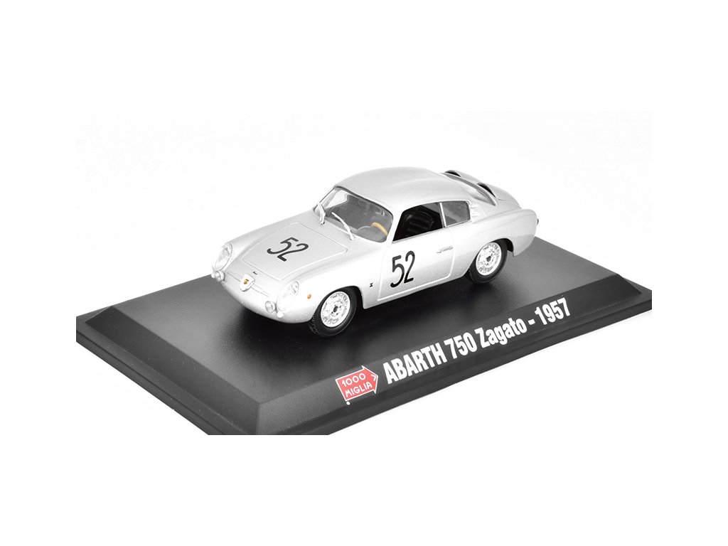 Abarth 750 Zagato #52 1957 1:43 Hachette časopis s modelem FIAT Abarth 750 Zagato No.52 1957 - časopis s modelem