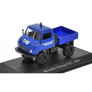 Mercedes-Benz Unimog U411 1956 - 1:43 Atlas časopis s modelem Mercedes Unimog U-411 1956 - kovový model traktoru