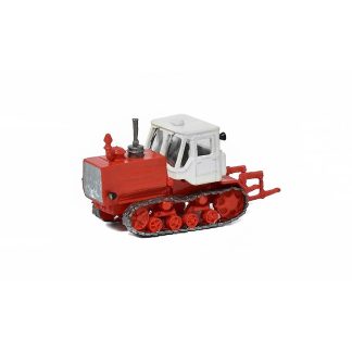 Traktor T-150 červená 1:87 - Ručně vyrobený model Traktor T 150 - sběratelský model auta