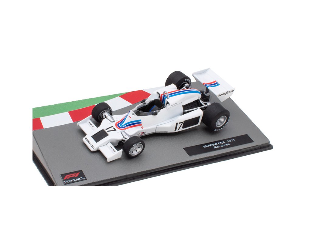 Shadow DN8 1977 Alan Jones 1:43 - Formula 1 Cars časopis s modelem Shadow DN 8 1977 Alan Jones - kovový model auta