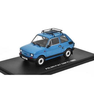 Polski Fiat 126P FL 1984 1:24 - Hachette časopis Samochody PRL s modelem #83 Polski Fiat 126-P FL 1984 - kovový model auta