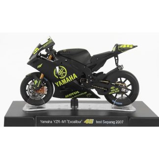 Yamaha YZR-M1 Excalibur #46 test Sepang 2007 - 1:18 Leo Models časopis s modelem Yamaha YZR M1  Excalibur  N46 Sepang - sběratelský model