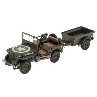 Jeep Willys MB 1:43 - Hachette časopis s modelem Jeep Willys MB - kovový model auta