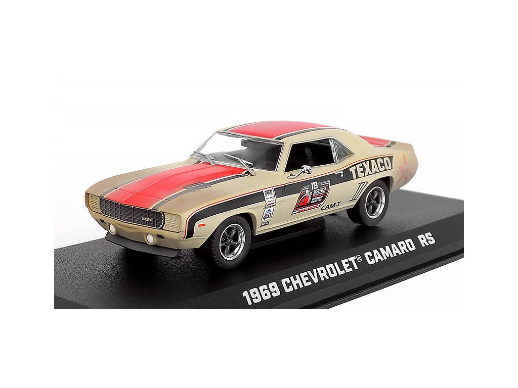 Chevrolet Camaro RS #18 Texaco 1969 CAM-T - 1:43 GreenLight Chevrolet Camaro RS No.18 Texaco 1969 - kovový model auta