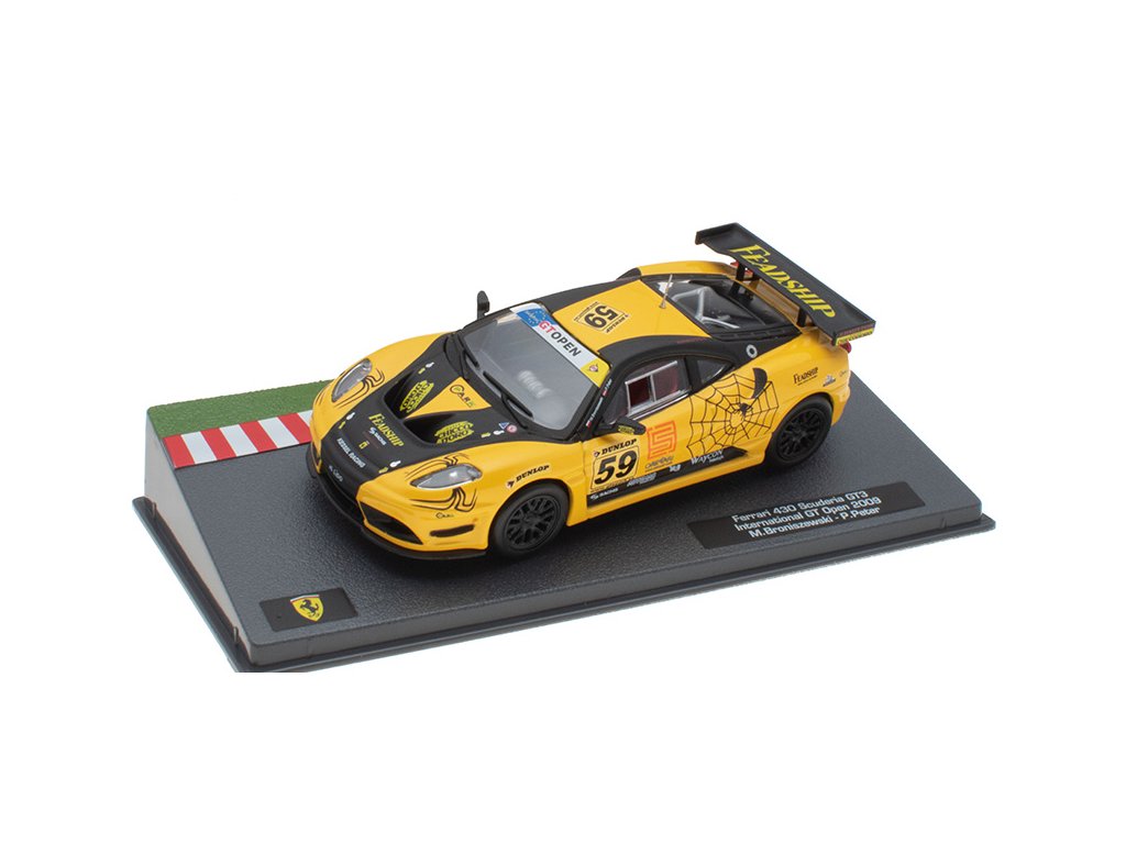 Ferrari F430 Scuderia GT3 International GT Open 1:43 - SpecialC časopis s modelem Ferrari 430 Scuderia GT3 International GT Open 2009 Broniszewski / Peter - kovový model auta