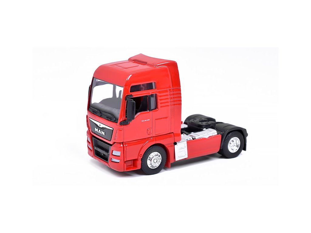 MAN TGX XXL 2019 tahač červený 1:64 - Welly MAN TGX 18.440 XXL 2019 - model auta