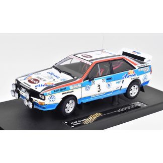 Audi Quattro A2 #3 Rally Argentina 1984 Recalde / Del Buono - 1:18 Sun Star Audi Quattro A2 No.3 Rally Argentina 1984 J. Recalde / J.Del Buono - kovový model auta