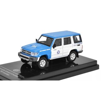 Toyota Land Cruiser 76 JAF - Japan Automobile Federation 1:64 - PARAGON Models Toyota Land Cruiser 76 JAF Japonská automobilová federace - kovový model auta 1/64