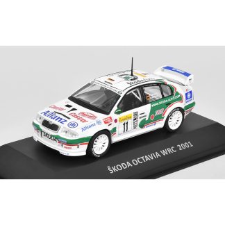 Škoda Octavia WRC 2001 1:43 - Kaleidoskop slavných vozů časopis s modelem #66 Škoda Octavia WRC 2001 - DeAgostini - kovový model auta