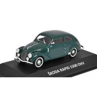 Škoda Rapid 1500 OHV 1:43 - Kaleidoskop slavných vozů časopis s modelem #67 Škoda Rapid 1500 OHV - DeAgostini - kovový model auta
