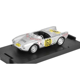 Porsche 550RS #160 Carrera Panamericana Mexico 1953 Hans Herrmann 1:43 - Brumm Porsche 550RS No.160 Carrera Panamericana Mexico 1953 Hans Herrmann - kovový model auta