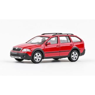 Škoda Octavia II Combi Scout 2007 Červená Corrida 1:43 - Abrex Škoda Octavia 2 Combi Scout 2007 - kovová model auta