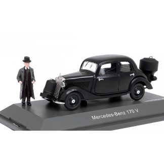 Mercedes-Benz 170V Gasogeno Holzvergaser 1949 s figurkou 1:43 - Schuco Mercedes 170V s figurkou - model auta