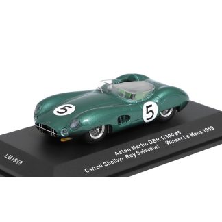 Aston Martin DBR 1/300 #5 Winner Le Mans 1959 - 1:43 IXO Models Aston Martin DBR 1 / 300 No.5 Le Mans 1959 Carroll Shelby / Roy Salvadori - kovový model