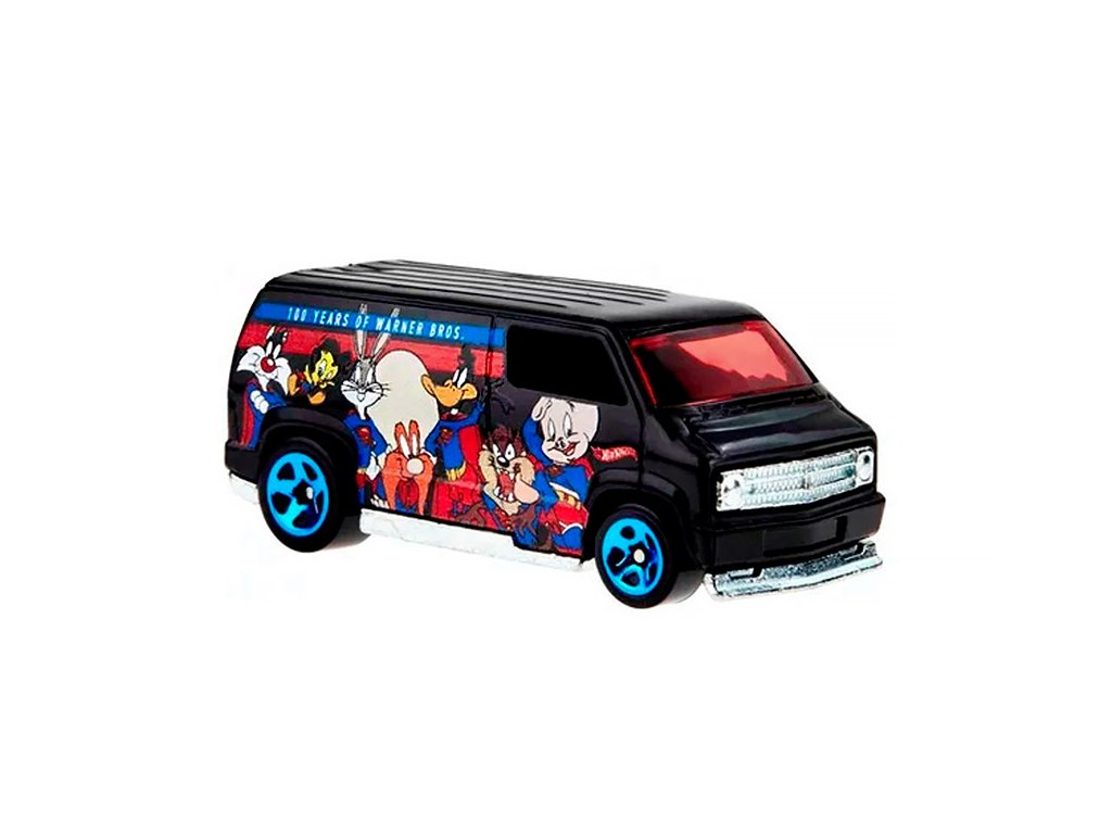 Dodge Van Custom 1977 Warner Bros 1:64 - Hot Wheels Custom '77 Dodge Van 100 Years of Warner Bros. - model auta 1/64