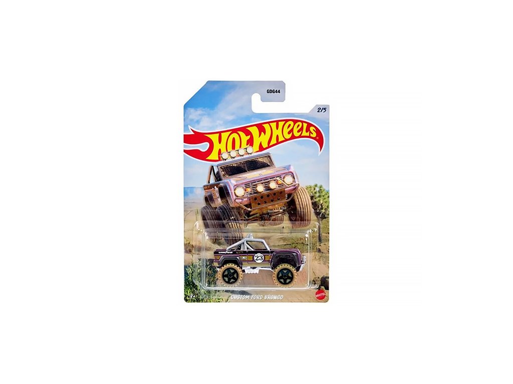 Ford Bronco Custom #23 1:64 - Hot Wheels Custom Ford Bronco No.23 Baja 4x4 - model auta 1/64