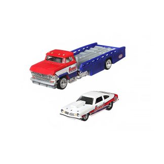 Chevrolet Vega Pro Stock 1974 + Horizon Hauler Summit 1:64 - Hot Wheels 74 Chevy Vega Pro Stock + Horizon Hauler Summit - model auta 1/64