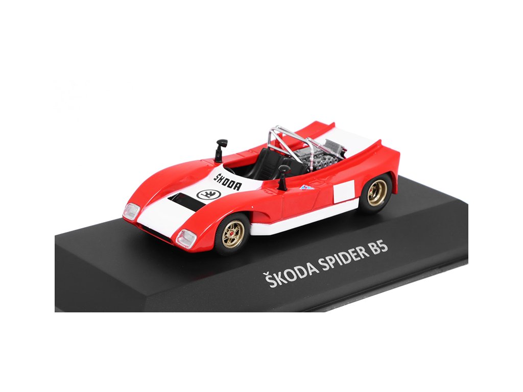 Škoda Spider B5 1972 1:43 - Kaleidoskop slavných vozů časopis s modelem #70 Škoda Spider B5 1972 - DeAgostini - kovový model auta