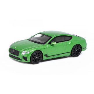 Bentley Continental GT Speed 2022 zelená 1:64 - MiniGT Bentley Continental GT Speed - kovový model auta